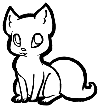 Free Simple Kitten Lineart by PrincessentiaFarms on DeviantArt