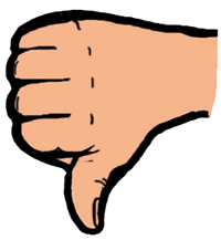 Thumbs down clipart free