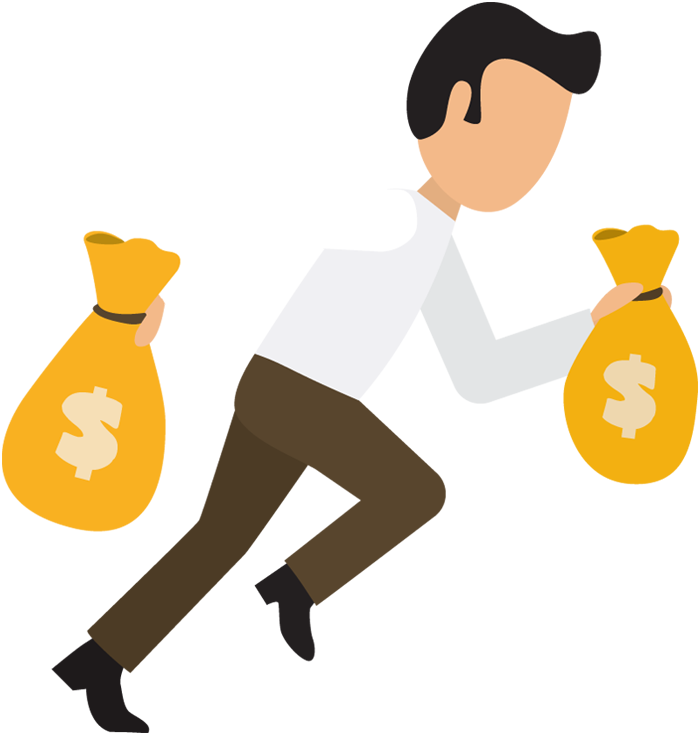 Cartoon Business Man Run With Money Bags ClipArt Best