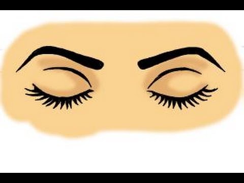 How to draw closed eyes - YouTube