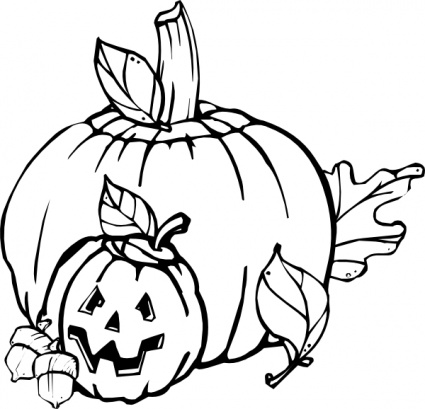 Pumpkins Black And White clip art - Download free Holiday vectors