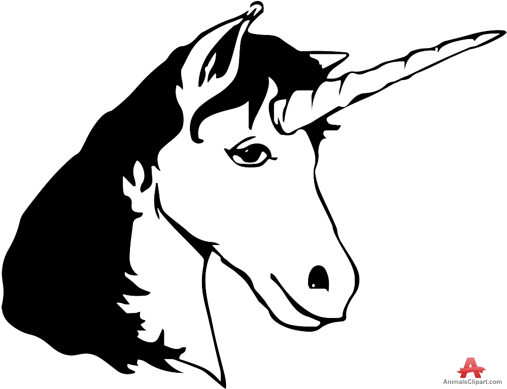 Outline Drawing of Unicorn Horse | Free Clipart Design Download