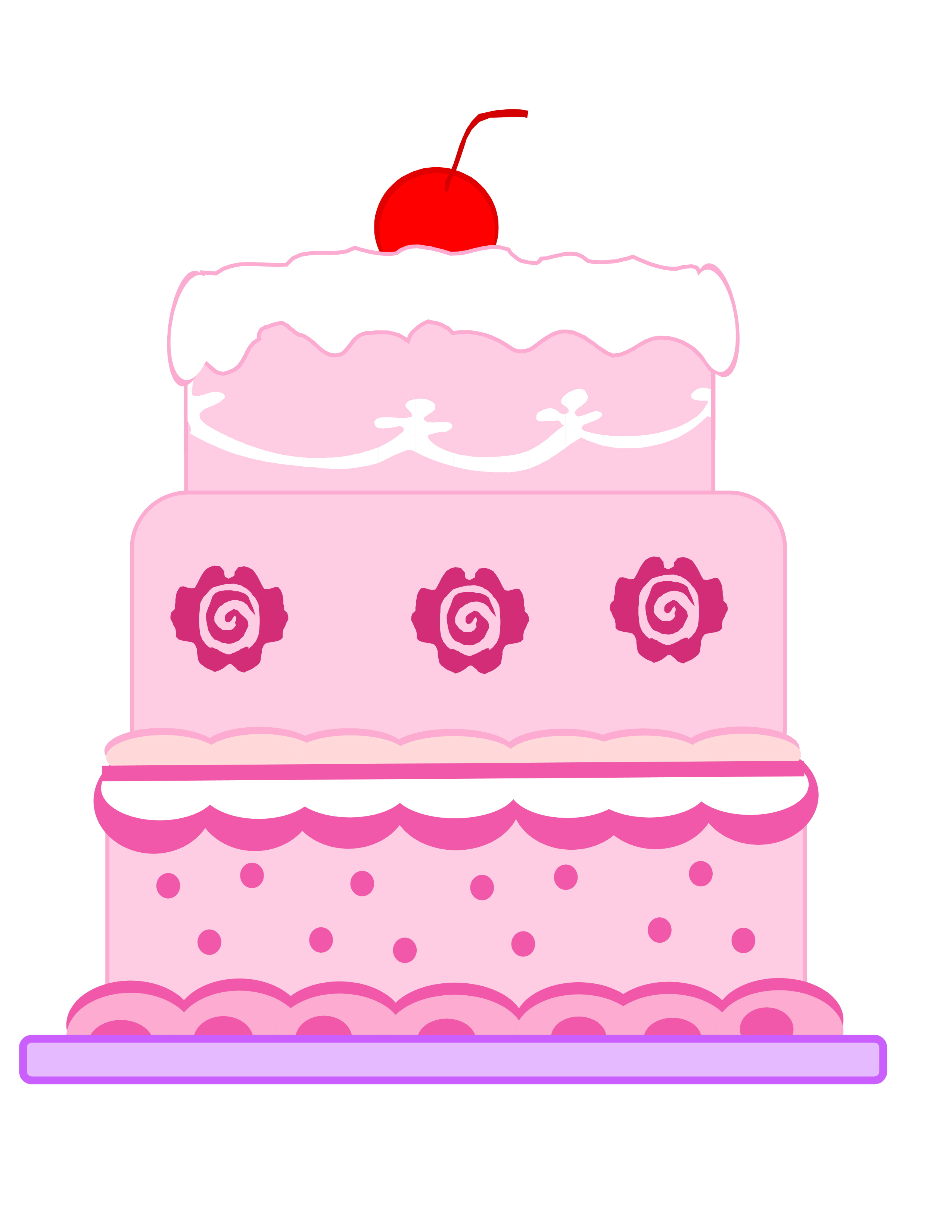 Vector Rainbow Cake Clipart