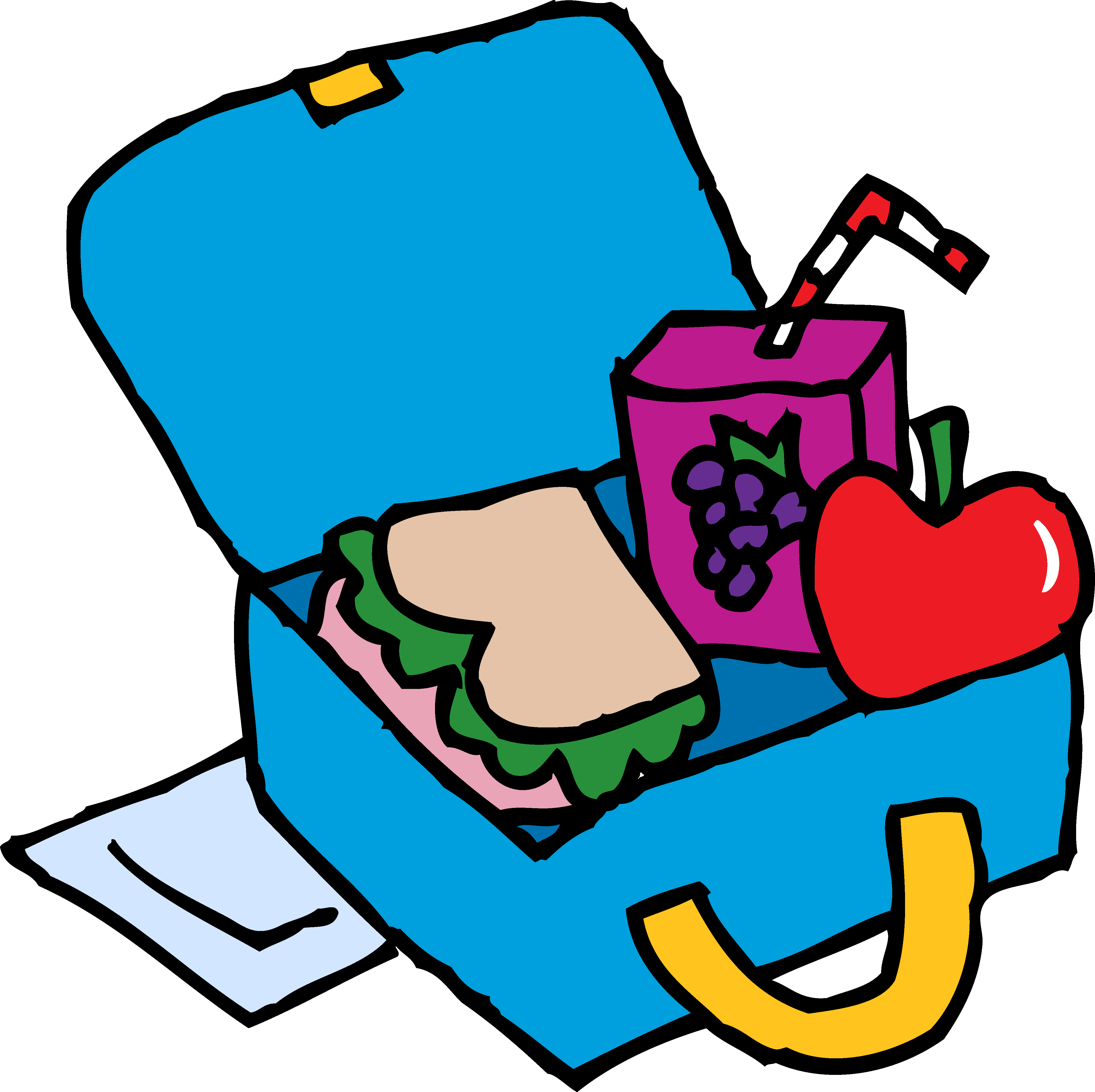 Animated school lunch clipart