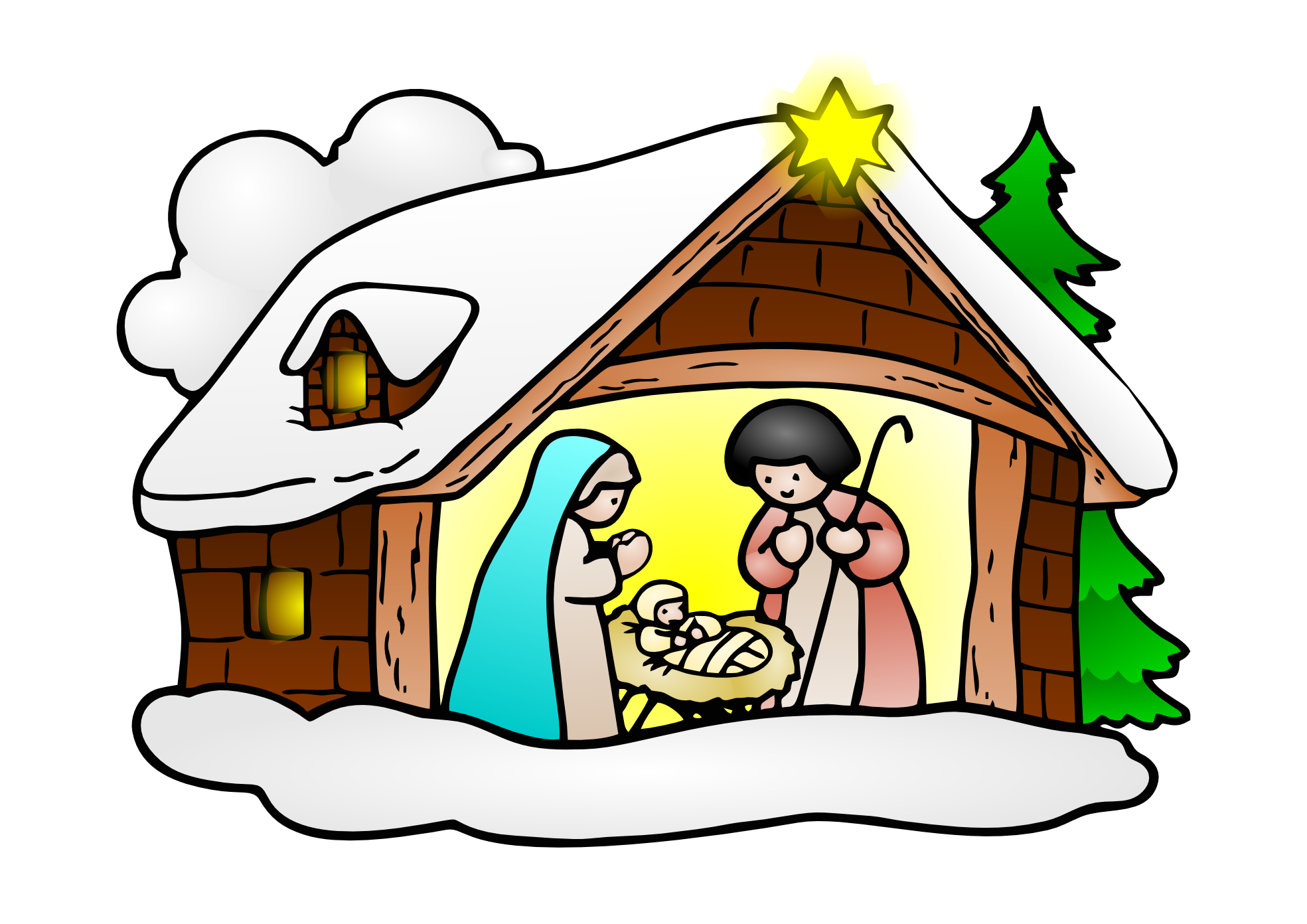 Baby Jesus Birth Clipart