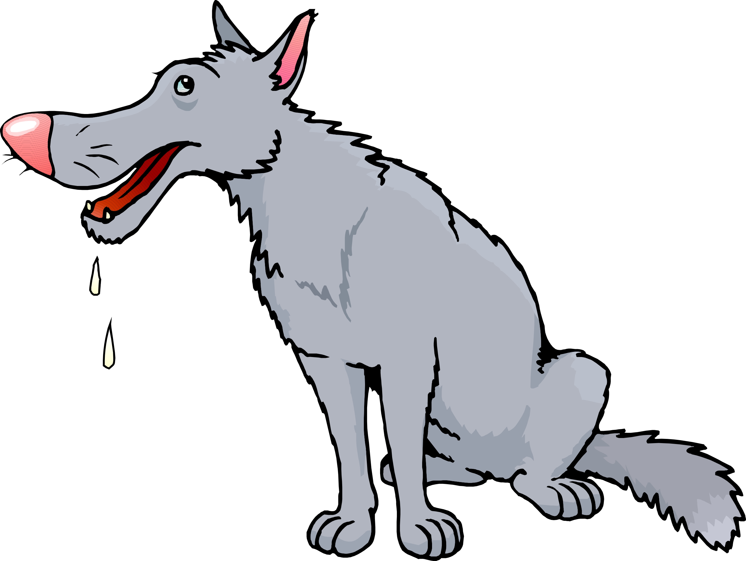 Cartoon wolf clipart