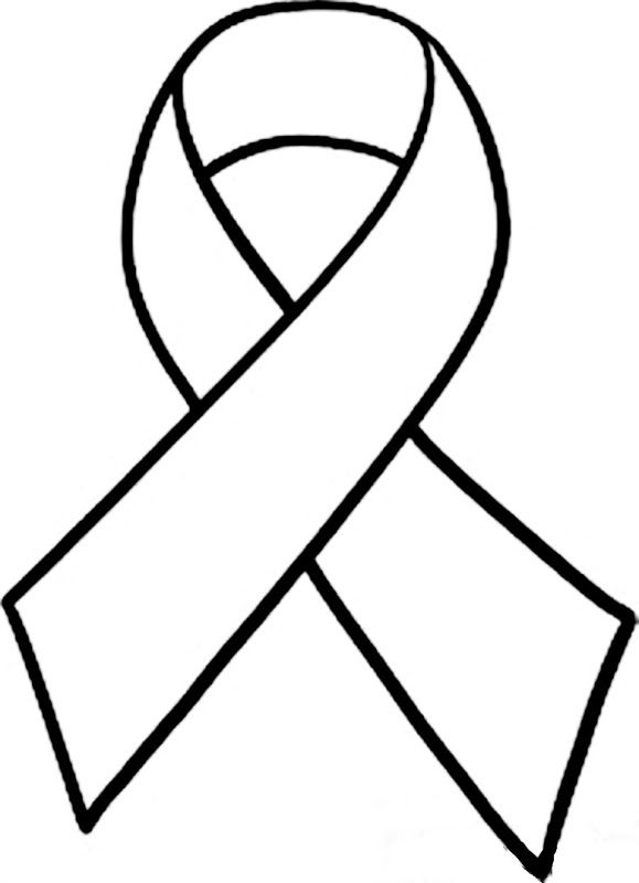 Breast cancer ribbon clip art black and white