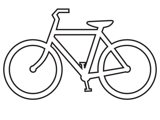 Bicycle Black And White Clipart