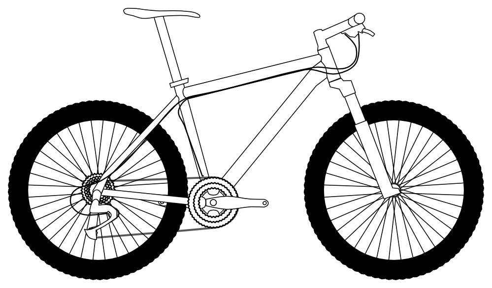 Bicycle Clipart Black And White - Tumundografico