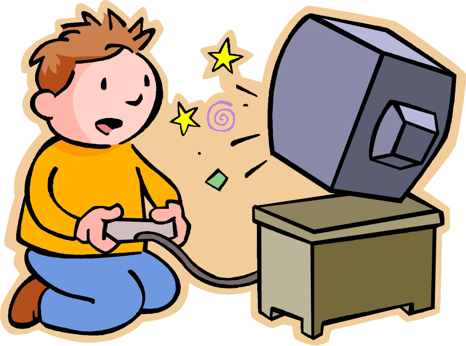 Playing computer clipart