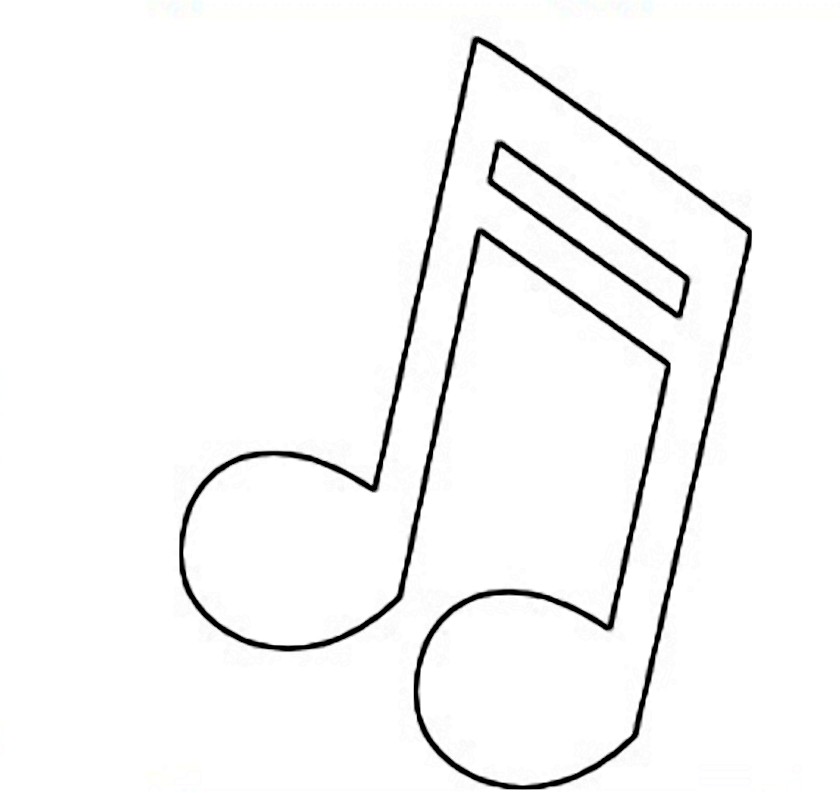 Clipart outline of music note