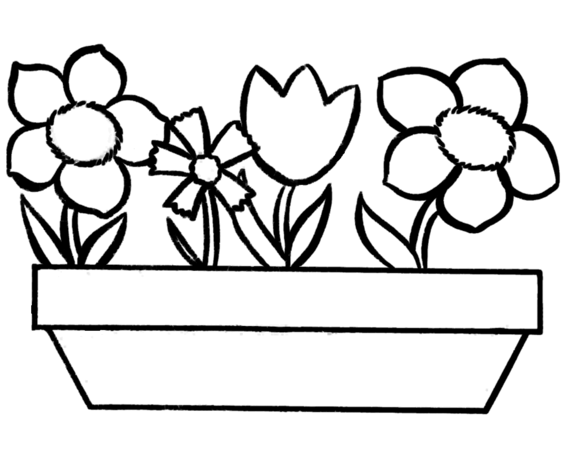 Printable Flowers To Color  Simple Flower Coloring Page ...