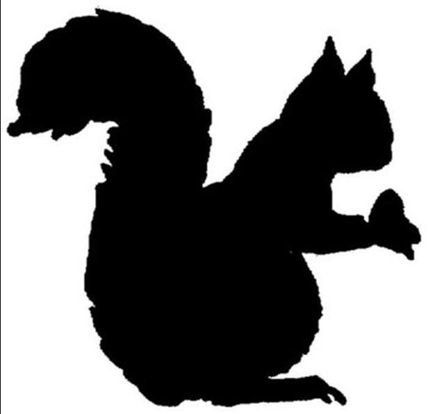 Best Squirrel Silhouette #7577 - Clipartion.com