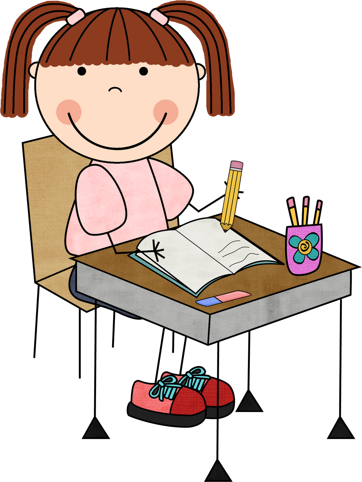 Child Writing Clipart - Tumundografico