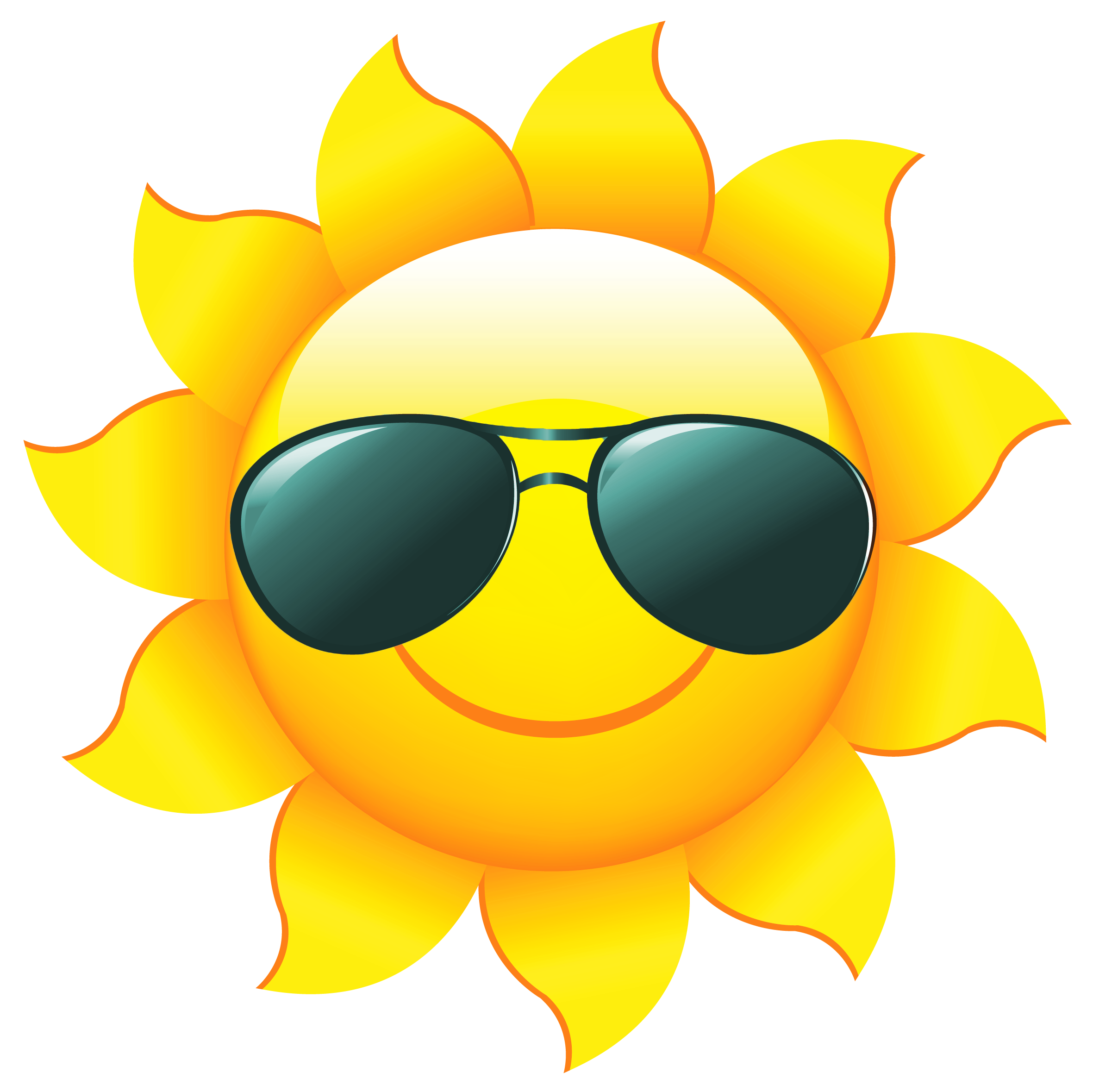 Sun with sunglasses clipart clip art - ClipartFox