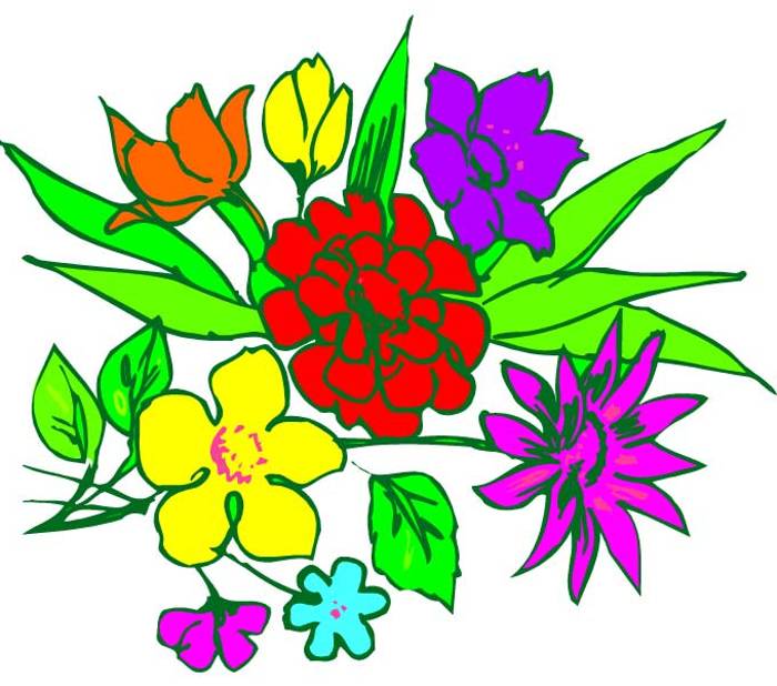 Basket Of Flowers Clipart