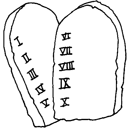 Ten commandments tablets clipart