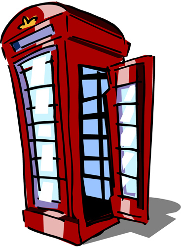 Phone booth clipart
