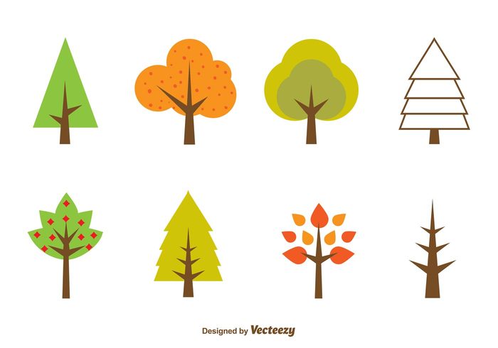Seasonal Minimal Tree Vectors - Download Free Vector Art, Stock ...