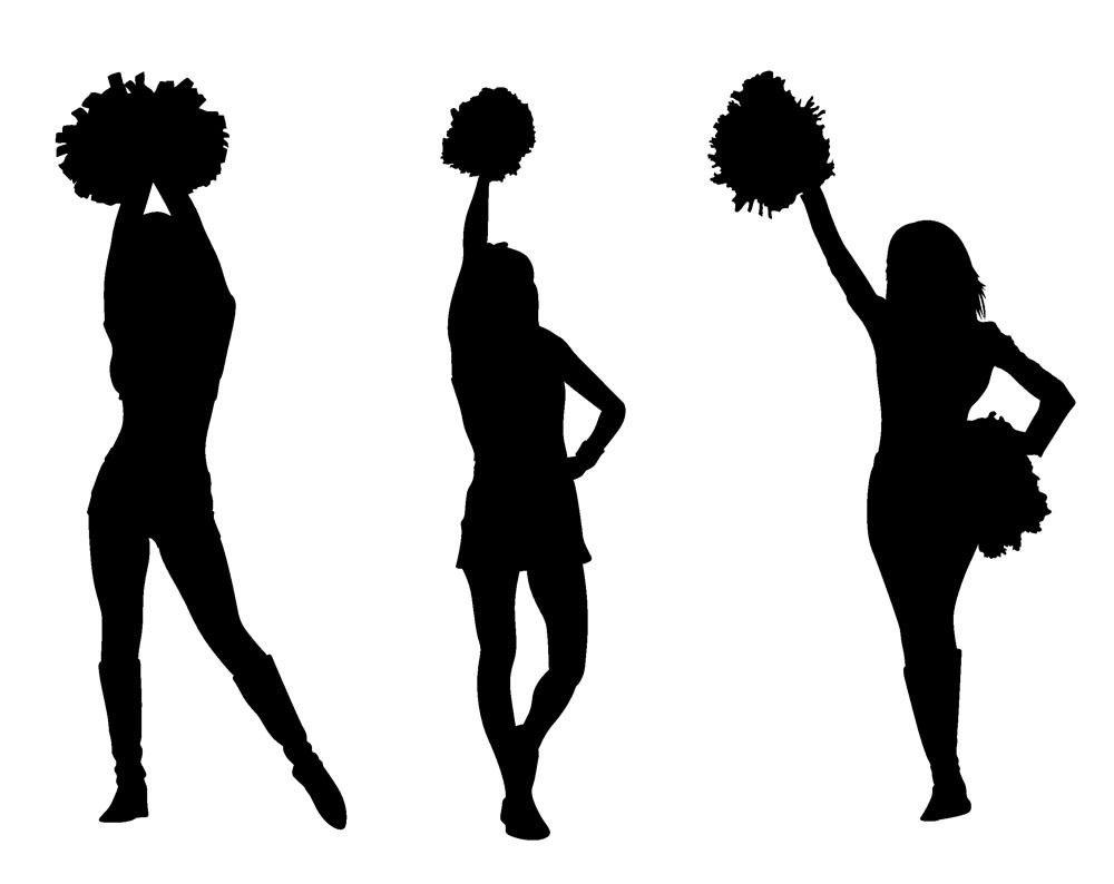 Cheerleading silhouette clip art