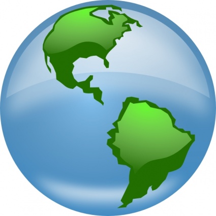 Free world map globe clipart