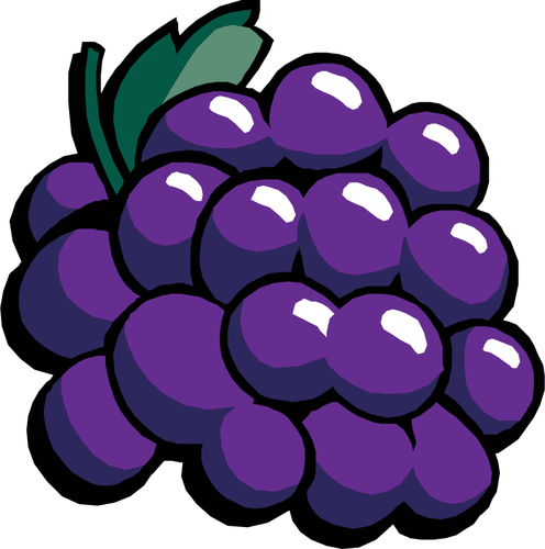 Black grapes vector clip art | Public domain vectors