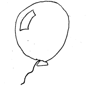 Heart Balloon Outline Clipart