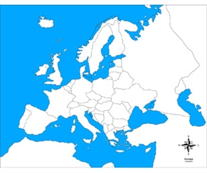 Montessori Expo. New Europe Control Map – Unlabeled