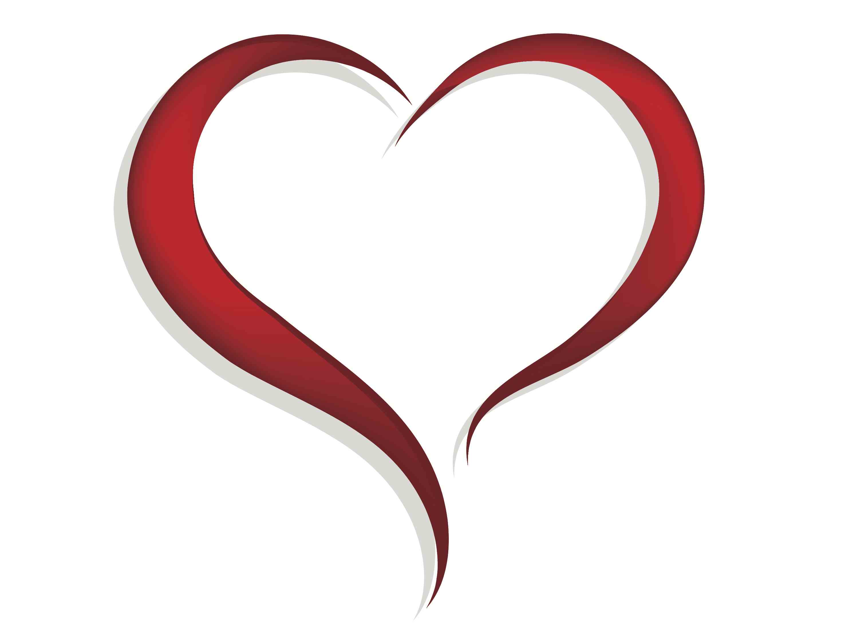 Open heart clip art