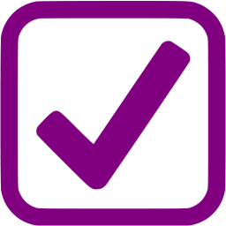 Purple checked checkbox icon - Free purple check mark icons