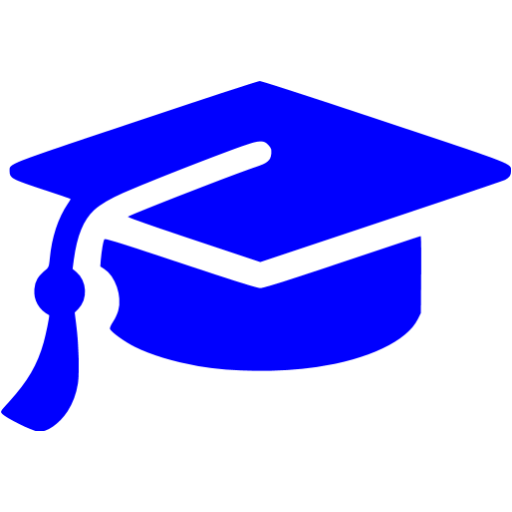 Blue graduation cap icon - Free blue graduation cap icons