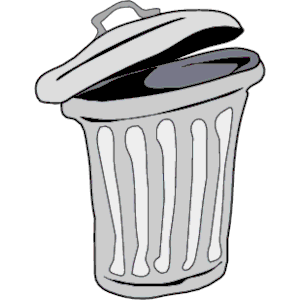 Clipart of trash can