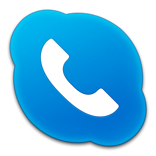 Skype Phone Blue Icon - Skype Icons - SoftIcons.com