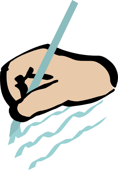 Person writing a letter clipart