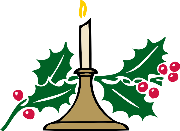 Christmas Candle clip art Free Vector / 4Vector