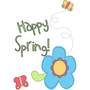 Happy Spring Clip Art - Tumundografico