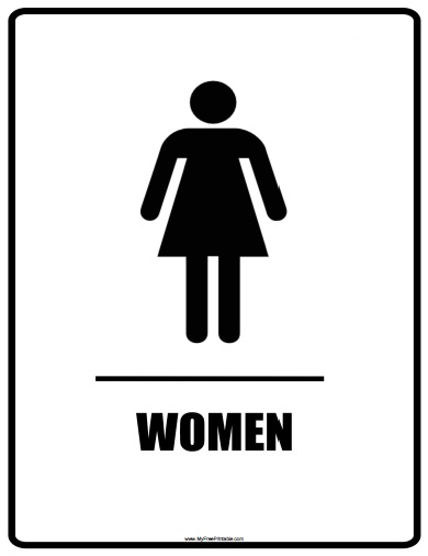 Women Bathroom Signs - Free Printable - MyFreePrintable.com