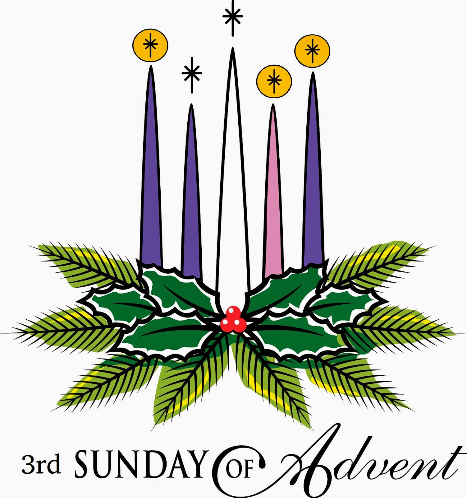 First sunday in advent wreath clipart