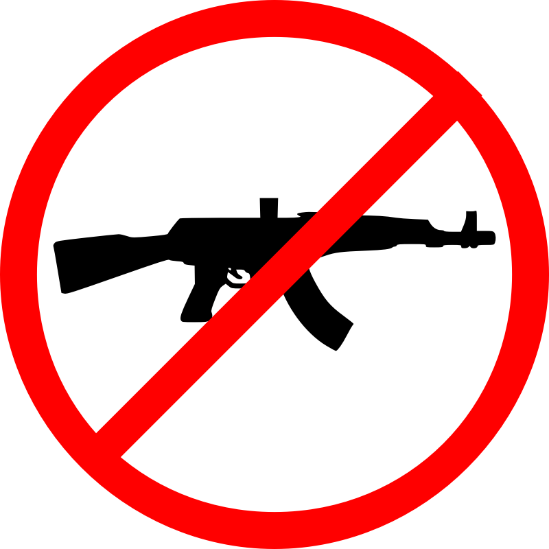 No weapons sign clipart