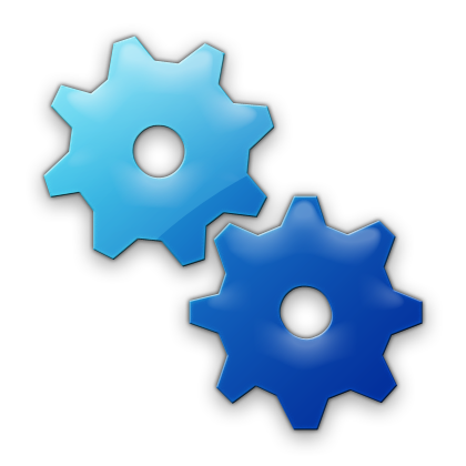Two Gear (Gears) Icon #078543 Â» Icons Etc