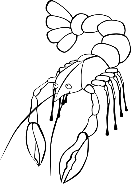 Crawfish 4 Clip Art - vector clip art online, royalty ...