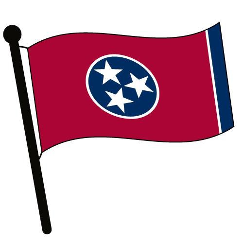 Tennessee Waving Flag Clip Art
