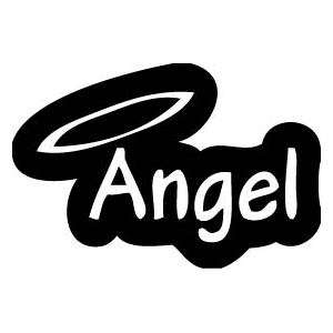 ANGEL WITH HALO CAR DECAL STICKER - Pitty Decals
