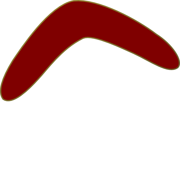 Maroon Boomerang Clip Art - vector clip art online ...