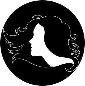 Hair Salon Clipart Image - Young Woman With Flowing Hair in ...