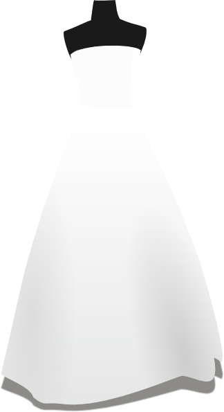 Bridal Dress clip art - vector clip art online, royalty free ...