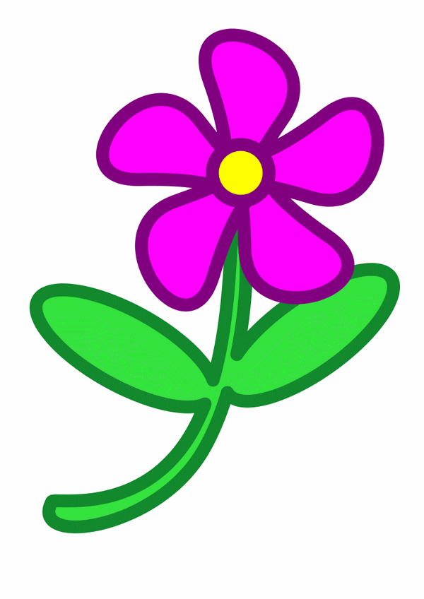 Purple Flower Clip Art Vector Online Royalty Free