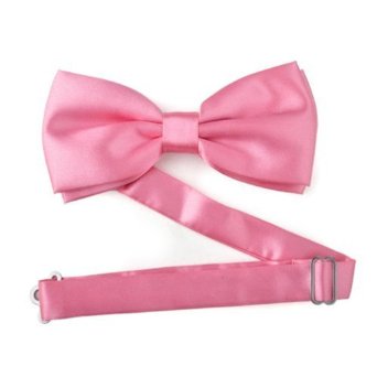 TopTie Mens Pretied Satin Tuxedo Pink Bowtie Bow Tie ...