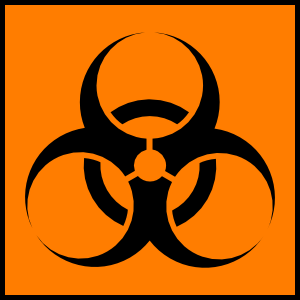 Biohazard Orange clip art Free Vector