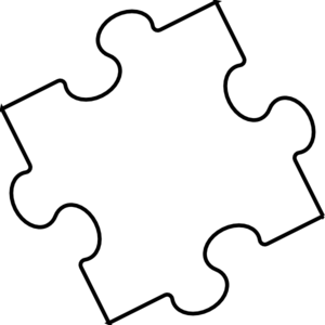 Black White Puzzle Piece clip art - vector clip art online ...